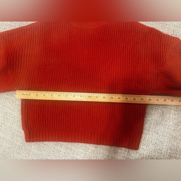 Zaful Forever Young Orange Cropped Turtleneck Dropped Shoulder Sweater Sz 8 - Picture 10 of 14